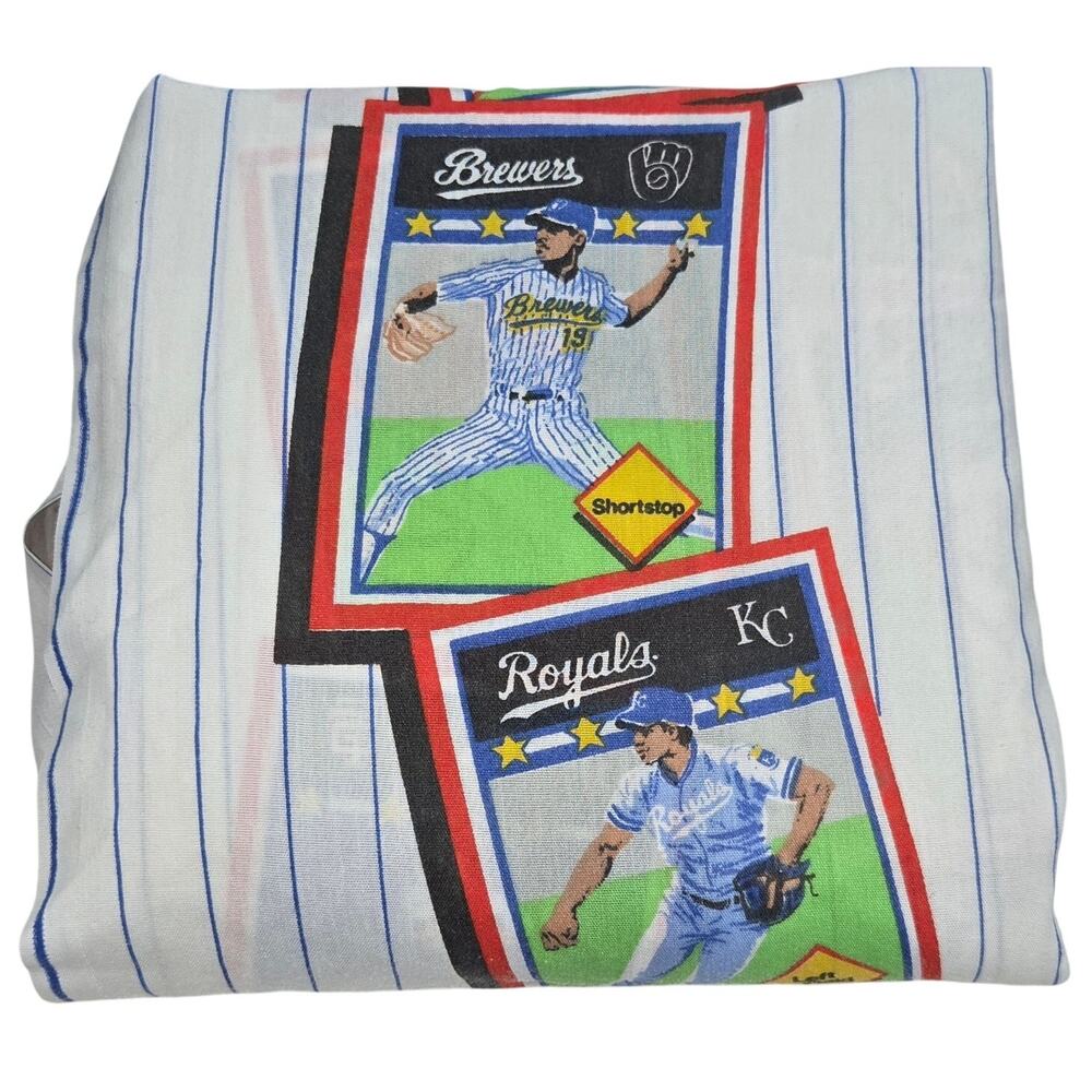 1989 MLB Baseball Twin Flat Sheet Vintage Sports Bedding
